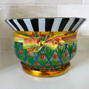 Mackenzie-Childs Glass Tulip Bowl